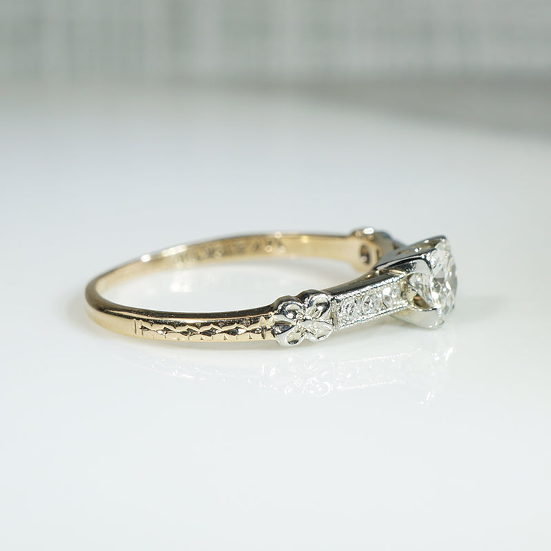 Delightfully Romantic 1930's Diamond Engagement Ring