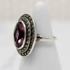 Classic Art Deco Amethyst & Marcasite Ring