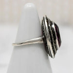 Classic Art Deco Amethyst & Marcasite Ring