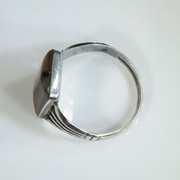 Early Agate and Silver Native American Ring