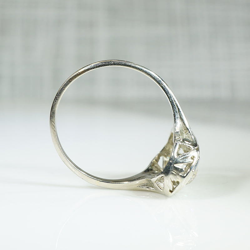 Stunning OMC Diamond Deco White Gold Ring
