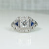 Edwardian Platinum Diamond and Sapphire Beauty