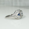 Edwardian Platinum Diamond and Sapphire Beauty