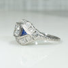 Edwardian Platinum Diamond and Sapphire Beauty