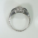Edwardian Platinum Diamond and Sapphire Beauty