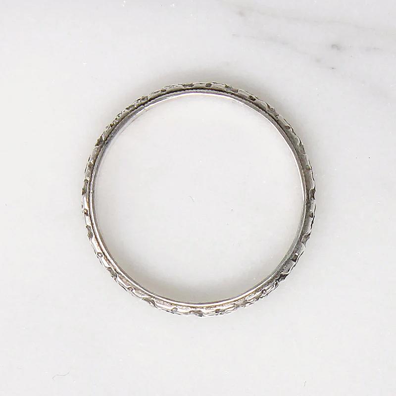 Uncas Orange Blossom Silver Wedding Band