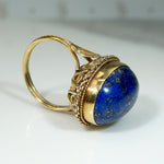 Stunning Lapis Cocktail Ring in Luxe 18k Gold