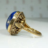 Stunning Lapis Cocktail Ring in Luxe 18k Gold
