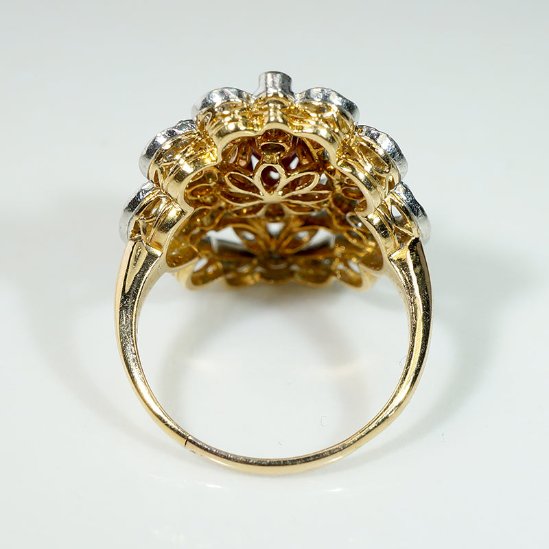Breathtaking Belle Époque Ruby & Diamond Statement Ring