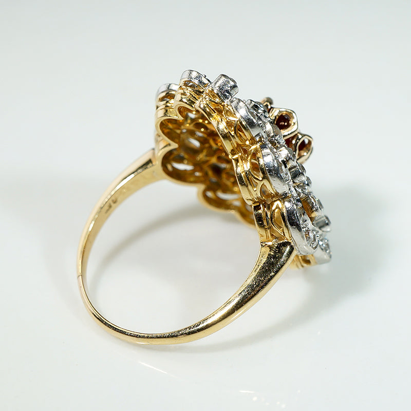 Breathtaking Belle Époque Ruby & Diamond Statement Ring
