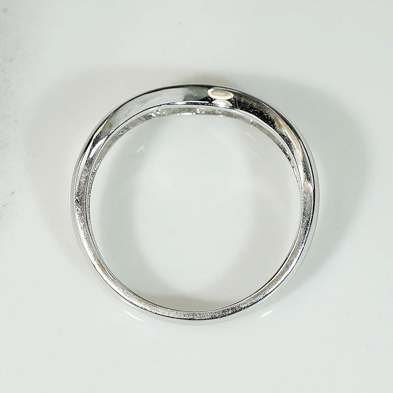 Diamond Set White Gold Contoured Nesting Band