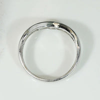Diamond Set White Gold Contoured Nesting Band
