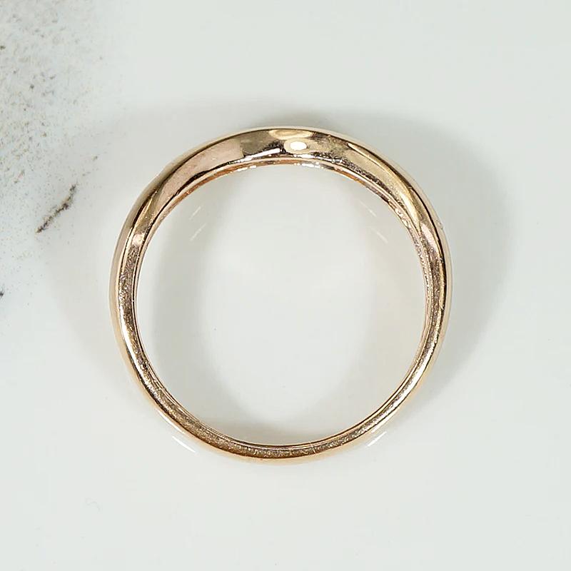Rose Gold Contoured Nesting Band with Diamonds