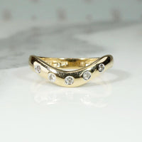 Gold & Diamond Contoured Nesting Band