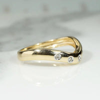 Gold & Diamond Contoured Nesting Band