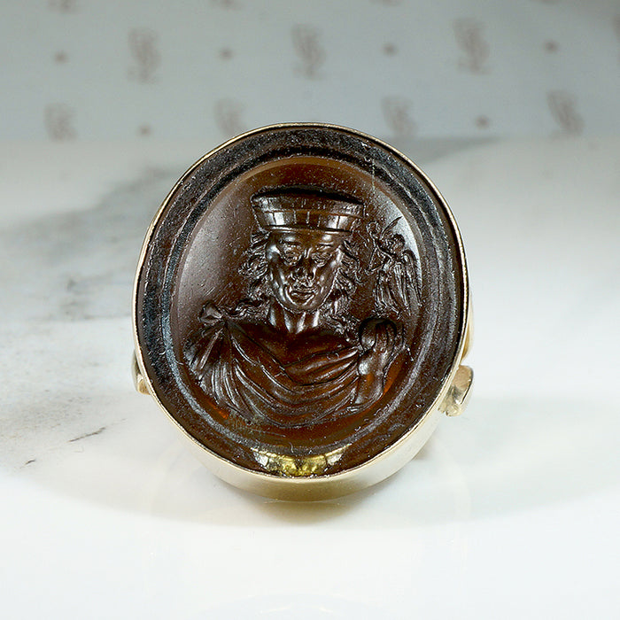 Renaissance Man & Archangel Micheal Intaglio Ring