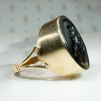 Renaissance Man & Archangel Micheal Intaglio Ring
