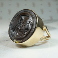 Renaissance Man & Archangel Micheal Intaglio Ring