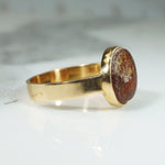Ancient Chariot Intaglio in Vintage 18k Ring