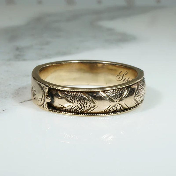 Sept. 1st 1876 Memorial Band with Hidden Hair Compartments