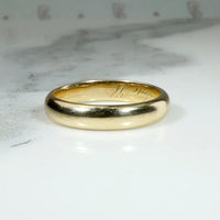 Timeless Half Round 14k Gold Wedding Band