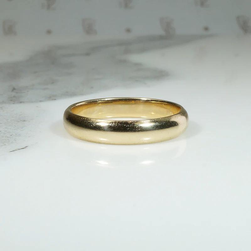 Victorian Half Round Gold B.N.Co. Wedding Band
