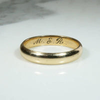 Victorian Half Round Gold B.N.Co. Wedding Band