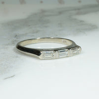 Classically Pretty 1940's Diamond Baguette Band