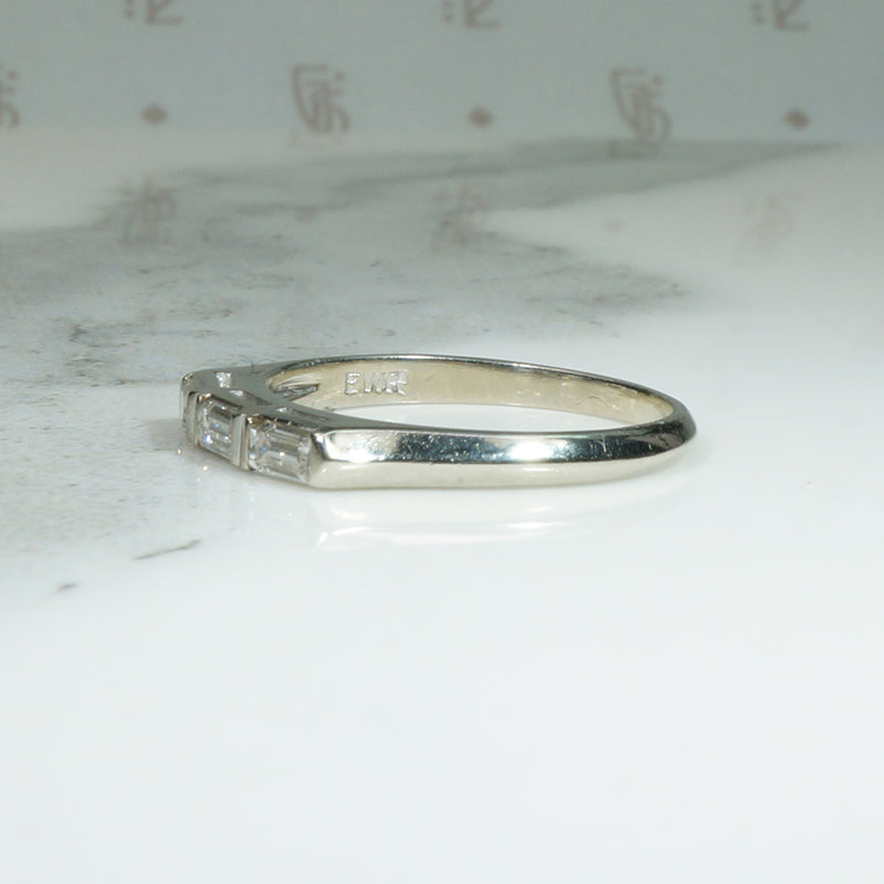 Classically Pretty 1940's Diamond Baguette Band