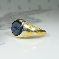 Roman 22k Signet Ring with Chronos Intaglio