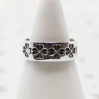 Engraved Clover Silver Cigar Band by 720