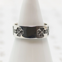 Engraved Clover Silver Cigar Band by 720