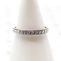 Deco Palm Band in sterling silver