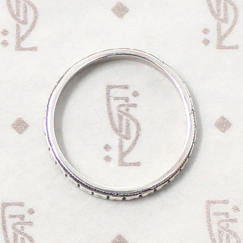 Deco Palm Band in sterling silver