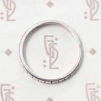 Deco Palm Band in sterling silver