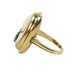 Vintage Shell Cameo Ring in 14k Yellow Gold
