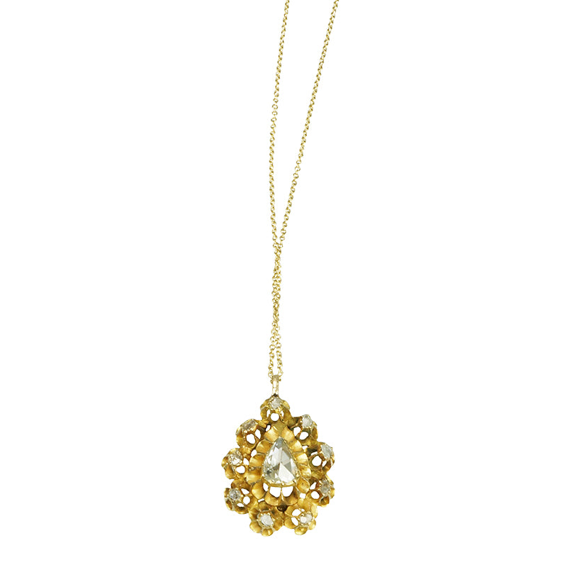 Georgian Rose Cut Diamond Pendant