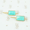 Beautiful Specimen Turquoise and Gold Earrings