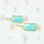 Beautiful Specimen Turquoise and Gold Earrings