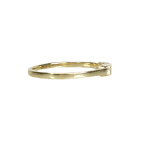 Recycled Gold Vintage Baguette Diamond Open Band - Gem Set Love