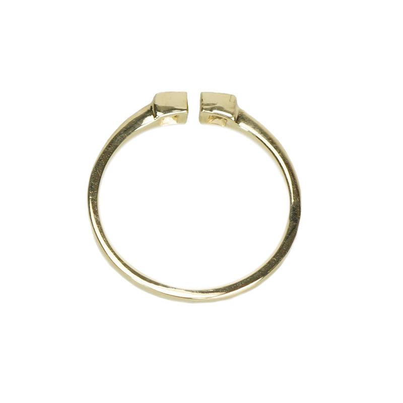 Recycled Gold Vintage Baguette Diamond Open Band - Gem Set Love