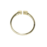 Recycled Gold Vintage Baguette Diamond Open Band - Gem Set Love