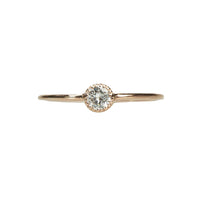 Recycled Rose Gold and Vintage Diamond Solitaire - Gem Set Love