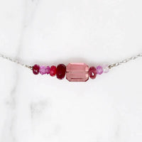 Olio Arc Necklace in Reds & Pinks by brunet