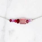 Olio Arc Necklace in Reds & Pinks by brunet