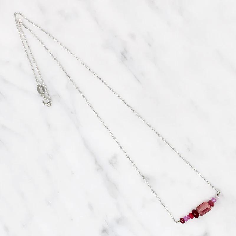 Olio Arc Necklace in Reds & Pinks by brunet