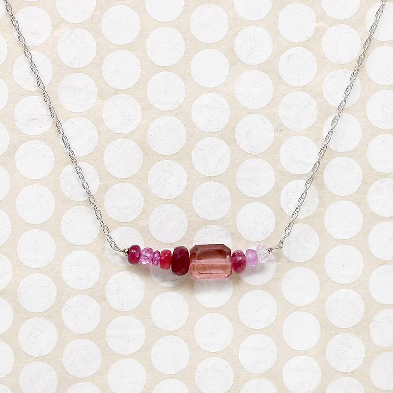 Olio Arc Necklace in Reds & Pinks by brunet