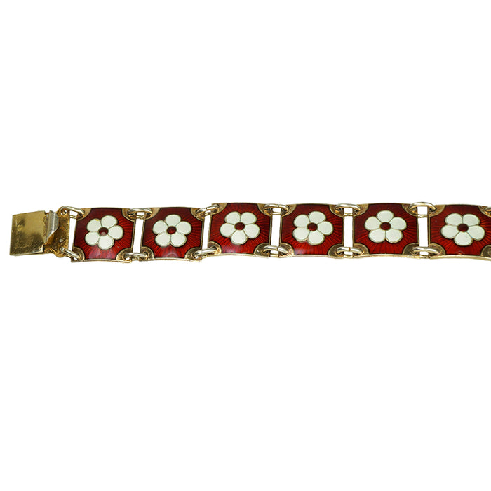 Vintage Enameled Norwegian Bracelet
