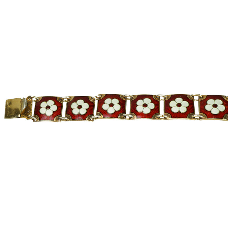 Vintage Enameled Norwegian Bracelet