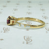 Red Spinel and Baguette Diamond Engagement Ring